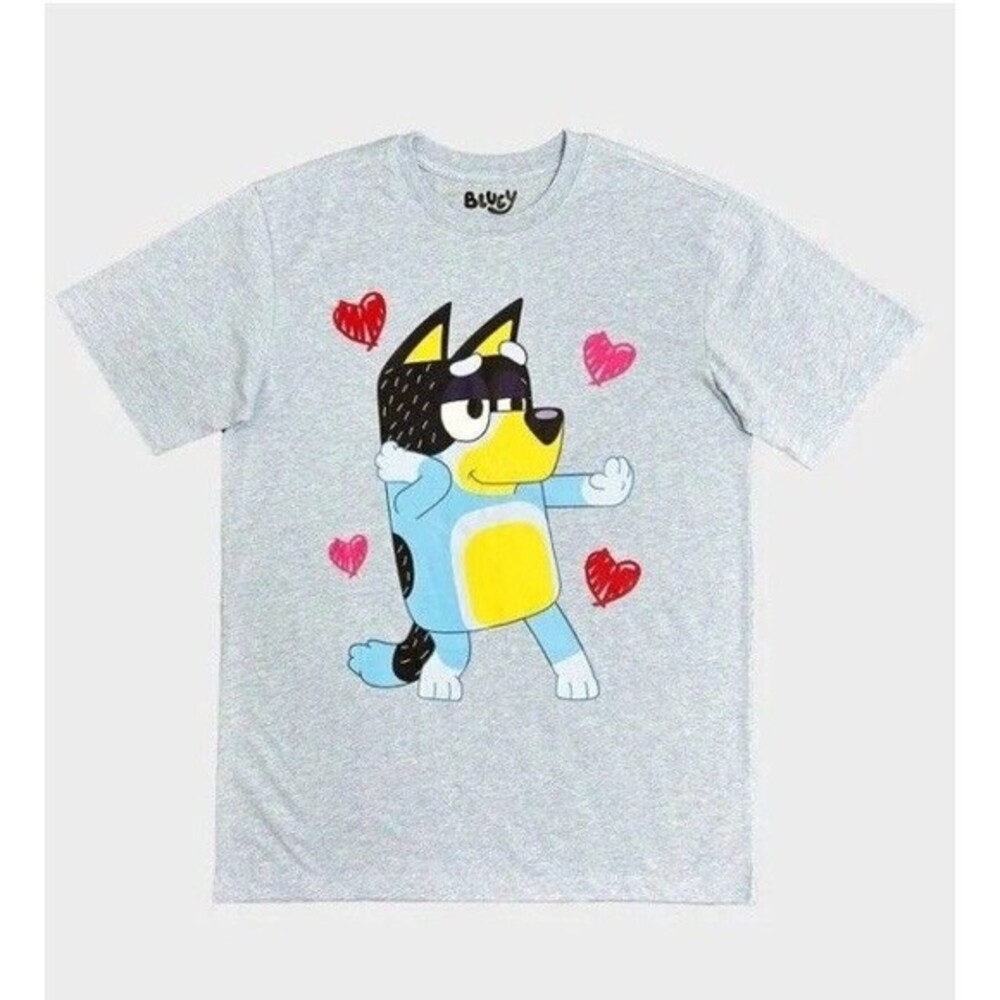 Men's Bluey V-Day T-Shirt -‎ Light Blue (Size XXL) - Picture 2 of 6